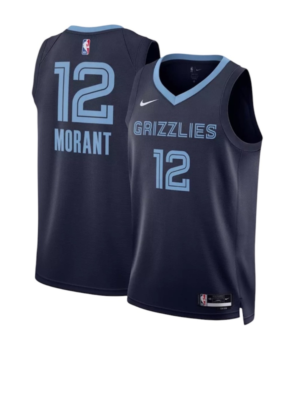 Ja Morant #12 Memphis Grizzlies Icon Edition Swingman Jersey Blue NWT size L S s